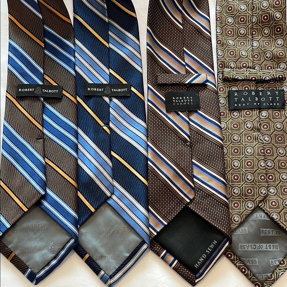 Robert Talbott Blue and Brown Silk Ties Collection